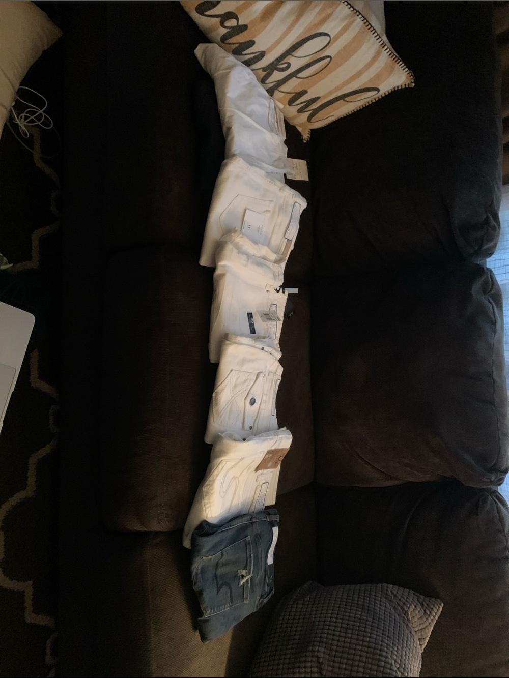 Vanilla Star White and Blue Straight Leg Jeans Set